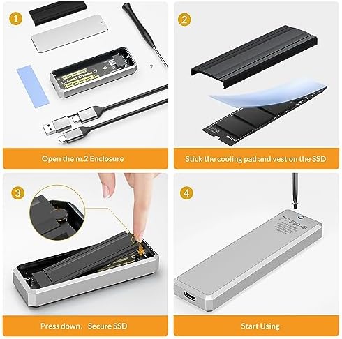 Experience Unmatched Data Transfer with the i Dsonix M.2 NVMe SSD Enclosure Adapter – Premium Aluminum Case for USB A & C 3.2 Gen 2, Supporting M-Key/B+M Key – Achieve Lightning-Fast Speeds Up to 10 Gbps for NVMe and 6 Gbps for SATA AHCI – Durable, Portable Design for On-the-Go Efficiency – Essential Accessory for Professionals and Tech Enthusiasts