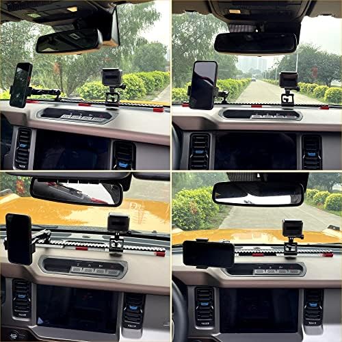 BESTAOO Premium Adjustable Dash Phone Mount for 2021-2025 Ford Bronco – Essential Driver-Side Cell Phone Holder for Effortless Navigation & Communication – Superior Stability with Universal Smartphone Compatibility