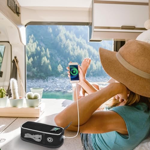 Premium Oxford Fabric Carrying Case for Anker Prime Power Bank (27,650 m Ah) – Ultimate Protection & Organization for Portable Charging Solutions, Travel-Ready Design with Extra Mesh Pocket for Cables and Accessories, Lightweight & Stylish Travel Case for Anker 250 W