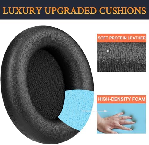 Elevate Your Audio Experience with SOULWIT Deep Brown Replacement Earpads for Beats Studio Pro Wireless Headphones – Luxurious Protein Leather Cushions with Advanced Noise Isolation Foam for Unmatched Comfort and Enhanced Sound Quality