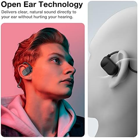 Purity Air Open Ear Headphones – Advanced True Air Conduction Wireless Bluetooth Earbuds with Dual Mic for Clear Calls – Ergonomic, Sweat-Resistant Design for Active Lifestyles – Compatible with i Phone & Android – Ultimate Comfort and Audio Awareness