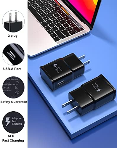 Ultra-Fast Type C Charger Bundle: 2 Adaptive USB-C Wall Chargers with 6 FT & 1.5 FT Cables for Samsung Galaxy Devices – Rapid Charging & Enhanced Safety Features for S21, S20, Note Series & More