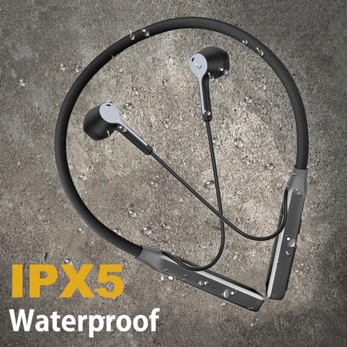 Elevate Your Audio Experience with Hmusic Neckband Bluetooth Earbuds – 30 Hours of Playtime, IPX5 Waterproof Design for Sports and Gaming – Exceptional Sound Quality & Enhanced Device Compatibility for Active Users – Wireless Comfort and Durability for Every Adventure