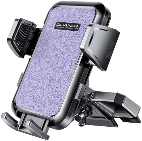 Universal CD Slot Car Phone Mount by GUANDA TECHNOLOGIES – Premium Adjustable Anti-Slip Holder for i Phone & Android Devices with Versatile Air Vent Clip for Safe Navigation and Enhanced Accessibility