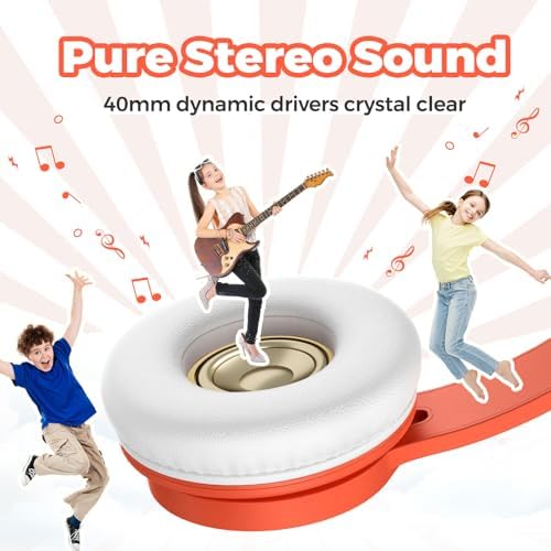 Tune Flux Safe Sound Kids Headphones – Wired Toddler Audio Gear with 85 d B Volume Limiting for Hearing Protection – Comfortable Foldable Design in Purple for School, Travel, and Tablet Use – Premium Stereo Sound for Young Listeners