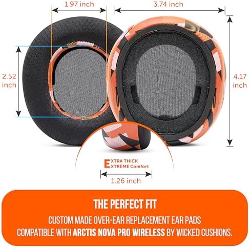 Experience Ultimate Comfort with WC Freeze Nova Pro Wireless Cooling Gel Earpads for Arctis Nova Pro – Exclusive 90’s Black Design, Enhanced Durability & Sound Isolation, Tailored Fit for Gamers Seeking Maximum Performance and Prolonged Play Sessions