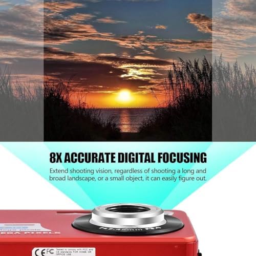 Acuvar 18 MP Digital Camera for Adults & Kids – Compact HD Photography with 2.7″ LCD, Rechargeable Battery, Ideal for Indoor/Outdoor Use & Seamless Sharing – Perfect First Camera for Budding Photographers