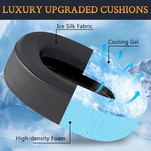 Transform Your Gaming Setup with SOULWIT Cooling Gel Earpads for Corsair HS65/HS55 Series – Superior Comfort, High-Density Foam, and Moisture Control for an Unmatched Gaming Experience in Sleek Black