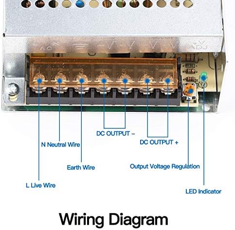 Ultra-Reliable 600 W DC 12 V 50 A Power Supply Adapter – Versatile AC 110/220 V to DC Converter for Seamless LED Lighting, Advanced CCTV Systems, High-Performance 3 D Printers, and Diverse Electronics – Enhanced Efficiency and Safety Features for Optimal Performance