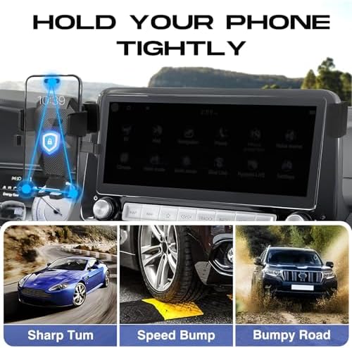 Hyundai Kona 2018-2023 Custom-Fit Car Phone Holder – Adjustable Hands-Free Mount for 10.25-Inch Screens, Ultra-Stable Smartphone Stand for All Models, Optimal Navigation Companion and Easy Installation