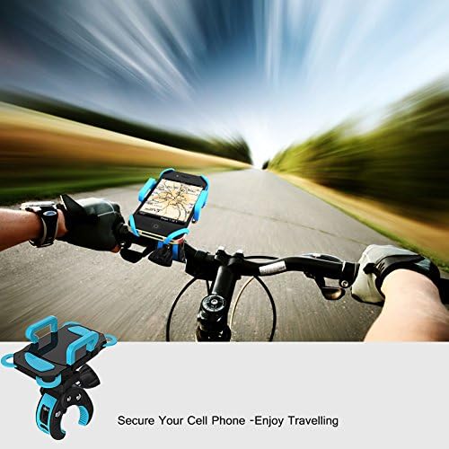 Versatile Bike Phone Mount with 360-Degree Rotation – Secure Smartphone Holder for Bicycles, Motorcycles, and Baby Carriages – Compatible with i Phone, Sony, Samsung – Durable Rubber Strap Design for Effortless Navigation and Calls – Lightweight and Easy Installation for Enhanced Riding Experience – Sleek Black Finish for Any Style