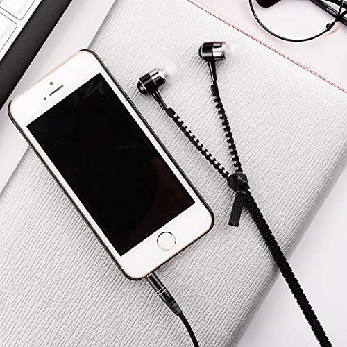 Premium Wired Earphones with Microphone for Active Lifestyles – Noise Cancelling In-Ear Headphones with Deep Bass Stereo Sound for Workouts, Gaming, and Clear Calls (Black) – Versatile Compatibility and Ergonomic Comfort