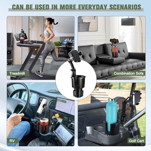 Revolutionary 2-in-1 Car Phone Holder with 360° Rotating Arm for Enhanced Accessibility – Compatible with 4-7 Inch Smartphones for Optimal Hands-Free Navigation and Safety While Driving