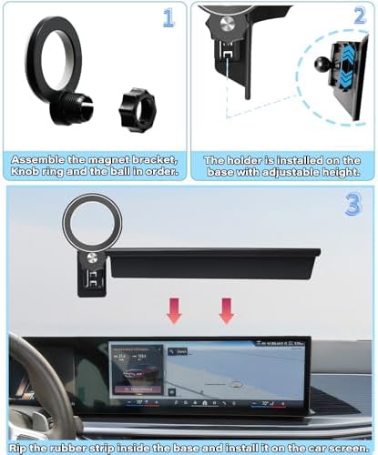 Premium Magnetic Car Phone Holder for 2024-2025 BMW X5/X6 & 2023-2025 X7 – 360° Rotating Smartphone Mount with Secure Clip for 14.9-Inch Touchscreen – Essential Hands-Free Accessory for Safe Driving & Effortless Smartphone Integration