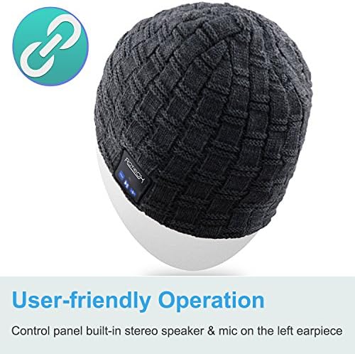 Bluetooth Beanie with Washable Wireless Headphones – Ultimate Outdoor Gear Featuring Bluetooth 5.0 for Crystal Clear Sound and Hands-Free Calls, Perfect for Hiking, Jogging, and Chill Days Outdoors