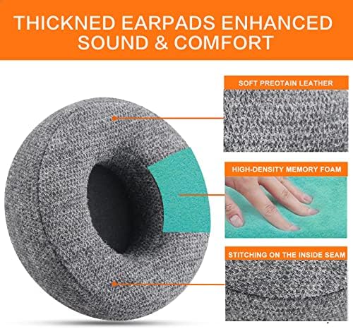 Upgrade Your Beats Solo 2 & 3 Experience with GVOEARS Premium Thicker Memory Foam Ear Pads – Exceptional Comfort & Noise Isolation, Durable 3 M Adhesive for Secure Fit, Stylish Grey Cushions for Enhanced Audio Performance and Long-Lasting Use – Perfect Headphone Accessories for Wireless & Wired Models