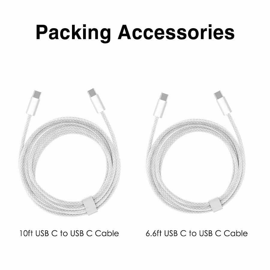 Ultra-Fast Charging USB C to USB C Cable – 6/10 Ft Nylon Braided Charger for i Pad Pro, Air, Mini – High-Speed Data Transfer & Enhanced Durability for Ultimate Convenience and Performance