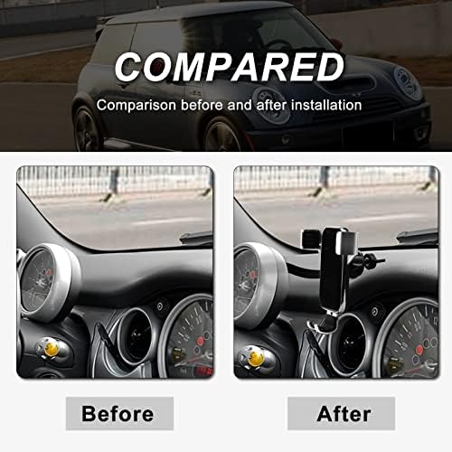 KUNGKIC Aluminum Car Cradle for Mini Cooper R50 R52 R53 – Versatile Rotatable Phone Holder with Foldable Design, Fits 3.5-5.5 Inch Smartphones – Stylish Red Interior Accessory for Enhanced Driving Experience and Safety