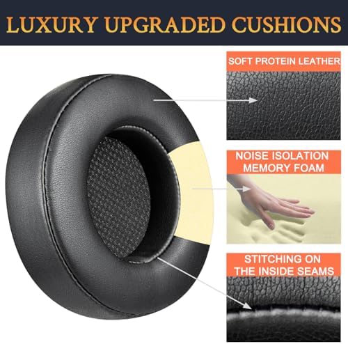 Transform Your Corsair Virtuoso RGB Wireless XT SE Gaming Headset with SOULWIT Protein Leather Headband and Advanced Cooling Gel Earpad Replacement Set – Ultimate Comfort Enhancements for Long Gaming Sessions and Unmatched Performance