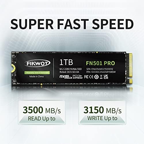 Revolutionize Your Computing with FN501 Pro 256 GB NVMe SSD – High-Speed M.2 2280 PCIe Gen3 Internal Drive with Graphene Cooling, Achieving Up to 3,500 MB/s for Unmatched Performance in Gaming and Multitasking, Compatible with Laptops & Desktops