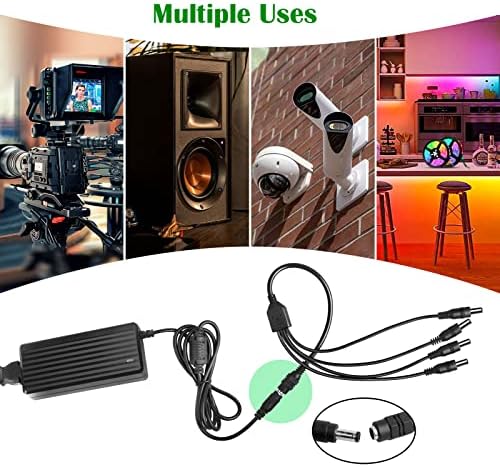 Le Tao Xing 12 V 5 A Universal Power Supply Adapter – Premium AC to DC Converter for LED Strip Lighting and CCTV Security Systems, 60 W with Enhanced Safety Features – Compact Design for Reliable and Efficient Power Delivery in Home and Professional Settings