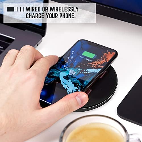 LSU Illuminated Logo Wireless Charger & Portable Power Bank – Dual Charging Pad for Wired and Wireless Devices, Fast Charging Technology, Ideal NCAA Gifts for Graduates and Fans, Ultimate Charging Solution with Enhanced Compatibility