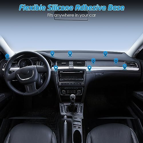 Wix Gear Universal Dashboard Magnetic Car Mount Holder (2 Pack) – Ultra-Slim Stick-On Design for Phones & Mini Tablets with Swift-Snap Technology – Secure, Scratch-Free Magnetic Grip for Safe Driving – Versatile Compatibility for All Devices