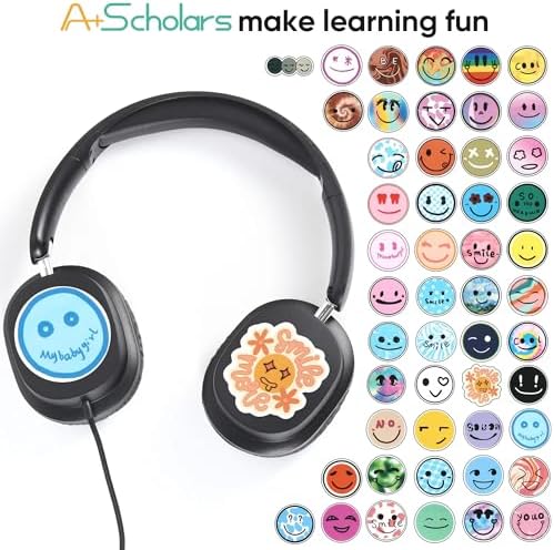 Bulk Set of 5 Over-Ear Kids Headphones – Premium Wired Audio Gear for Classroom and Travel Use – Exceptional Sound Quality, Comfort, and Foldable Design for On-the-Go Learning – Sleek Black Finish for Style and Durability
