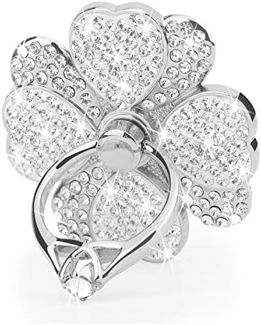 Blingy Heart-Shaped Phone Finger Ring Holder – 360° Rotatable Zinc Alloy Kickstand with Crystals for Secure Grip and Enhanced Style – Washable & Removable Smartphone Accessory for All Devices in Rose Gold