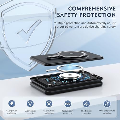 Revolutionize Your Charging Experience with the Ultimate 3-in-1 Wireless Charging Station for i Phone, Apple Watch, and Air Pods – Magnetic Foldable Design for Enhanced Portability and Fast Charging Compatibility with i Phone 16, 15, 14, 13, 12 Pro Max Plus – Effortlessly Streamline Your Tech Setup and Eliminate Cable Clutter – Durable and Stylish Solution for Home and Office Use