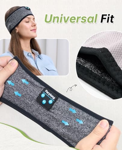 Ergonomic Bluetooth Sleep Headphones: Wireless Sports Headband with Hi-Fi Stereo Sound for Ultimate ASMR Relaxation – Lightweight, Cozy Audio Solution for Men and Women, Perfect for Meditation and Restful Sleep