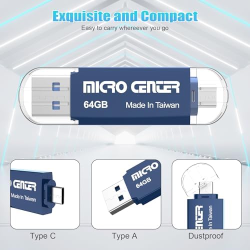 Unlock Ultimate Storage Freedom with the Micro Center 512 GB Super Speed 2-in-1 USB Flash Drive – Dual Connector Type C & Type A for Lightning-Fast Transfers up to 150 MB/s, Perfect for Android Smartphones, Tablets, and PCs – Compact, Durable, and Ready for On-the-Go Data Management!