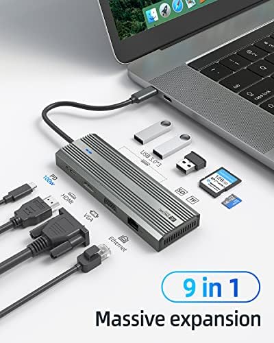 Upgrade Your Connectivity with SANZANG 8-in-1 USB-C Docking Station – 4 K@60 Hz HDMI, 100 W Pass-Through Charging, 1 Gbps Ethernet & Dual SD/TF Slots for Effortless File Transfers – Ideal USB Hub for Mac Book Users Seeking Enhanced Speed and Compatibility