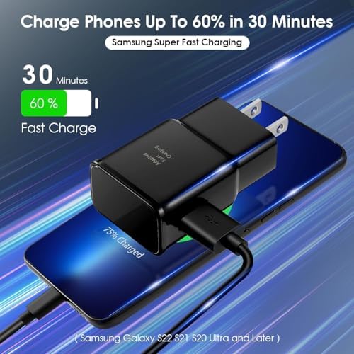 Samsung Adaptive Fast Charging USB Wall Charger Adapter – Dual Pack for Galaxy S25 Series, Note 5/8/9/10, Quick Charge Technology – Efficient Travel Plug for Android Devices and Enhanced Compatibility