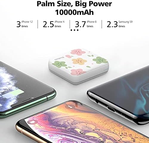 Yoobao 10,000 m Ah Cute Cake Portable Charger – PD 20 W USB-C Power Bank for Fast Charging i Phone 14/13, i Pad, Android & Samsung – Stylish Mini Battery Pack for Girls & Kids Travel – Ultimate Compatibility & Performance