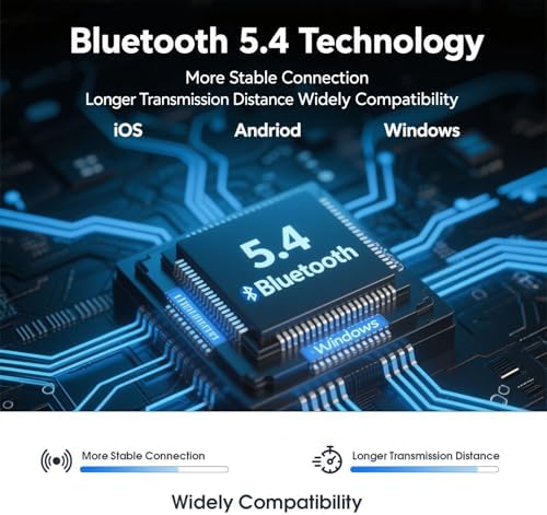 Viefong High-Performance Wireless Earbuds – Superior Hi-Fi Stereo Sound with 30 d B Noise Cancellation, Bluetooth 5.4 for Effortless Connectivity, Compact 2.01″ Touchscreen Charging Case, 40-Hour Playtime – Ideal for Fitness and Active Lifestyles
