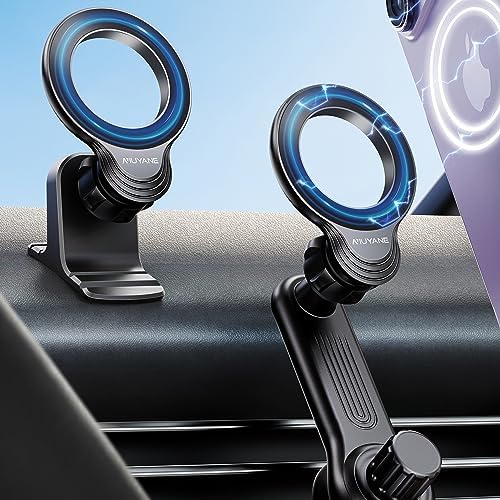 Revolutionary Mag-Safe Car Phone Mount for i Phone 15/14/13/12 Mini – Ultimate Dual Dash & Air Vent Magnetic Holder for Enhanced Stability and Safety – Seamless Installation, Elegant Design, and Unmatched Grip for Hands-Free Navigation and Connectivity