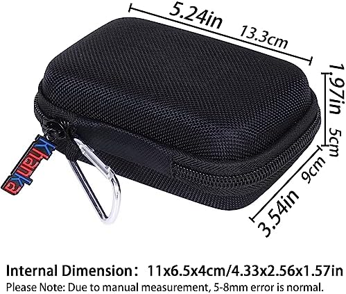Khanka Compact Hard Shell Travel Case for Anker Mag Go 10000 m Ah Power Bank – Lightweight & Shockproof Protection for Apple Watch Charging – Ideal for Outdoor Adventures with Carabiner Clip – Dust & Water Resistant Storage Solution – Secure Design with Internal Buckle & Mesh Pocket for Accessories – Case Only, No Battery Included