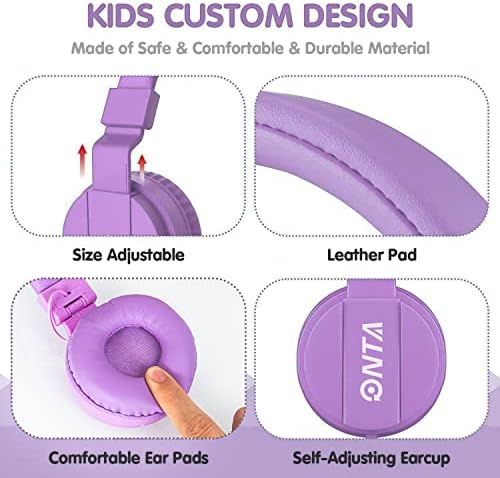 Premium ONTA Kids Headphones – Comfortable Noise-Canceling On-Ear Headset for Young Learners | Durable Wired Earphones Designed for School, Travel, and Home | Perfect Fit for i Pads, Smartphones, and Laptops | Unmatched Sound Quality for Ages 3+