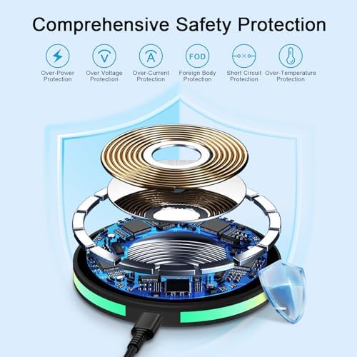 High-Speed 15 W Wireless Charging Pad for Samsung Galaxy Devices – Fast Charger Station with QC 3.0 Wall Adapter – Sleek Design for S25 Ultra, S25+, S24 Ultra, S23 FE, S22 Plus, S21, S20 FE, S10 Plus – Effortless Power Delivery and Enhanced Compatibility