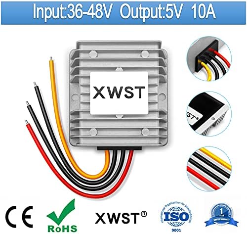 Versatile Waterproof DC/DC Buck Converter: 36 V/48 V to 5 V Step Down Module – 6 A, 30 W Power Supply for Automotive, Marine & Solar Applications – Enhanced Efficiency & Safety Features for Reliable Power Delivery