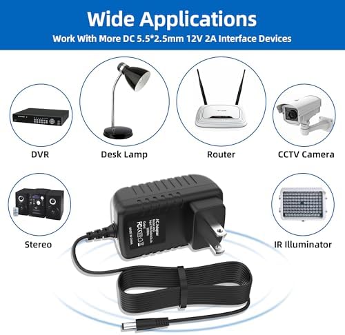Efficient 12 V 2 A AC Adapter for CS-1202000 – Premium Safety Features & Compact Design for Versatile Home and Office Power Solutions