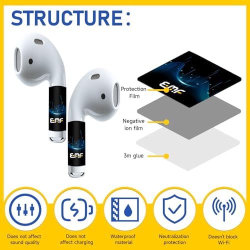Premium 4-Piece Black Protection Stickers for Air Pods 2 nd & 3 rd Generation – Ultimate Scratch Defense for Bluetooth Headphones & Wireless Earbuds – Eco-Friendly Adhesive Cover with Easy Application & Removal – Stylish Durability for Everyday Use