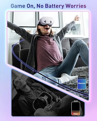 Maxonar VR Charging Link Cable 16FT (Next-Gen Chip) Compatible with Meta Quest 3S/Quest 3/Oculus Quest 2/Pico 4 Accessories and PC/SteamVR, Awesome Gift-5Gbps USB 3.0 to USB C Cable-White – Enhanced Compatibility and Speed
