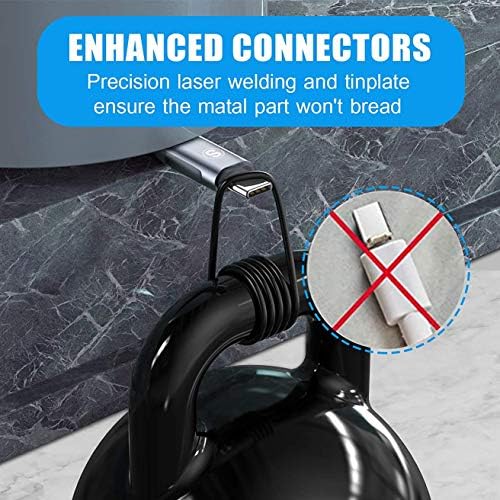 sweguard 3.1 A Fast Charging USB Type C Cable – 2 Pack 6.6 ft Nylon Braided Charger for Samsung Galaxy, LG, Moto, PS5 – Durable, Tangle-Free, High-Speed Data Sync – Ultimate Compatibility and Convenience in Pink