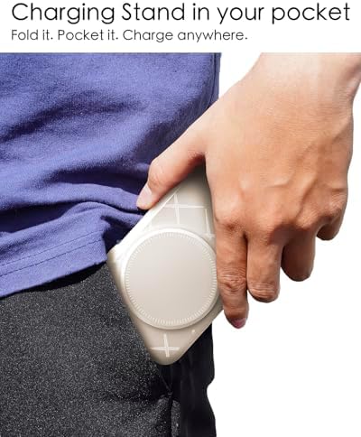 Ultimate 3-in-1 Wireless Charging Station – Compact Travel Charger for i Phone 16/15/14/13/12/SE/11/X/8, Android Devices, Air Pods & Apple Watch – Fast Charge with Enhanced Compatibility, Foldable Design, Aluminum Alloy Build, USB-C Adapter Included – Perfect for Organized Desktops and On-the-Go Power Solutions