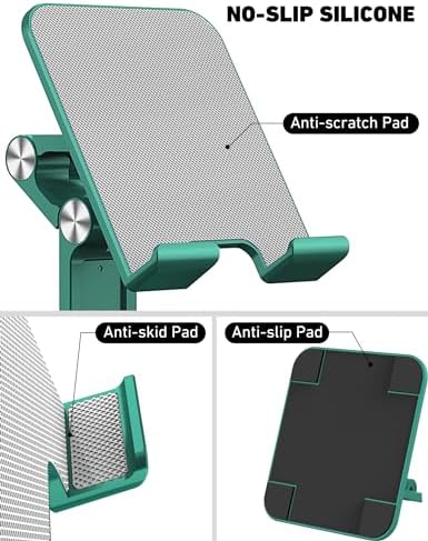 Revolutionize Your Workspace with the OCYCLONE Foldable Tablet Stand – Adjustable Holder for i Pad, Kindle, and Smartphones (4-15.6″) – Portable Desk Accessory for Home and Office – Ergonomic Design Enhances Comfort and Productivity – Sleek Black Finish for Modern Aesthetics – Perfect for Video Calls, Reading, and Entertainment