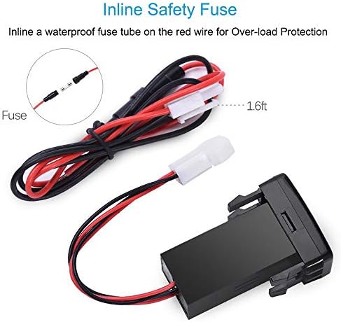 Cllena Quick Charge 3.0 Dual USB Port Charger Socket for Toyota – Rapid Charging Solution with Seamless Integration for Enhanced Driving Convenience