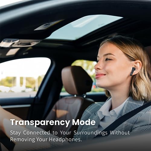 MOOR Premium Bluetooth 5.2 Wireless Earbuds with Advanced Hybrid Noise Cancellation – 30 Hours Playtime & Deep Bass for Immersive Sound – IPX5 Waterproof Design Ideal for Sports and Work – Ultra-Lightweight Comfort with Built-in Microphone for Crystal-Clear Calls – Switch Between ANC and Transparency Modes for Ultimate Audio Control