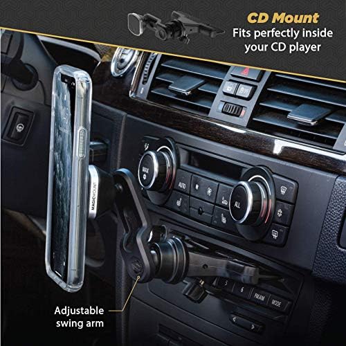 Scosche Magic Mount Select Dual Pack – Premium Magnetic Car Phone Holder for i Phone & Android – Secure 360° Adjustable Mount for Hands-Free Driving – Ideal for Dash & Window Use – Durable Design for Enhanced Compatibility & Safety